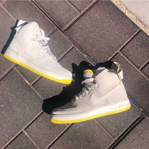 Beige and Yellow Air Force 1s